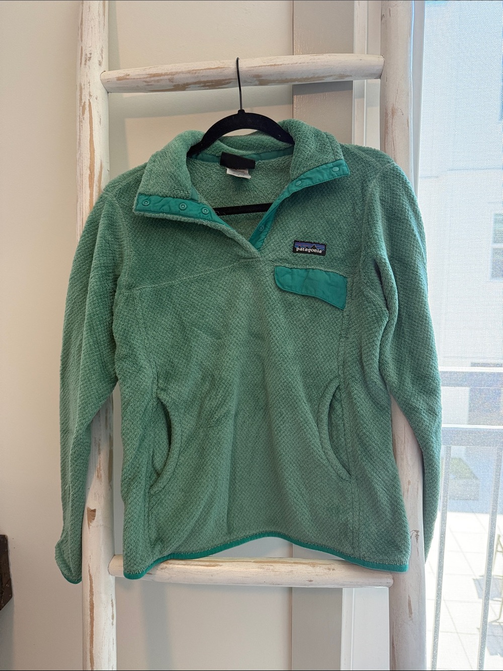 Patagonia Seafoam Green Plush Fleece Jacket